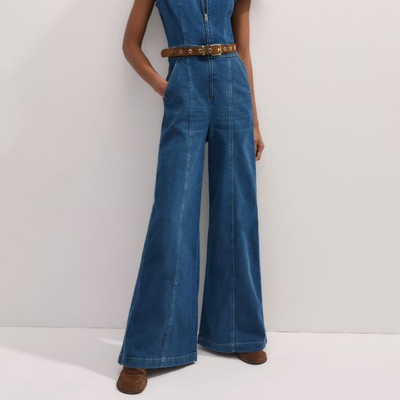 ME+EM Blue Denim Jumpsuit - Picture 6 of 14